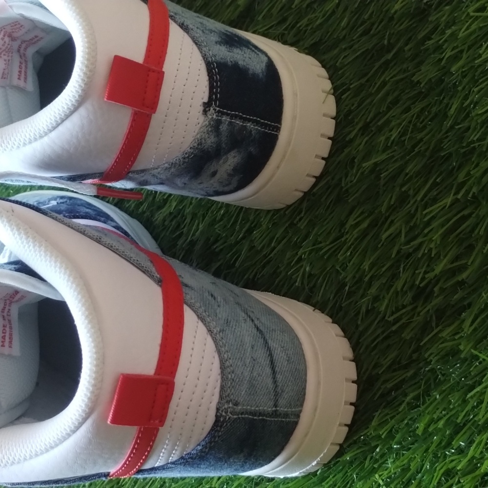 Nike Dunk High Denim Blue White/Sail/Habenero Red Unisex W8 M6.5 - Picture 10 of 16